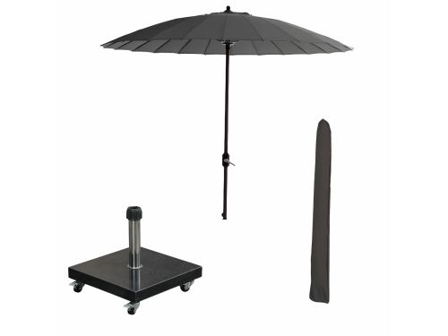 Garden Impressions Manilla stokparasol Ø250 cm - donker grijs incl