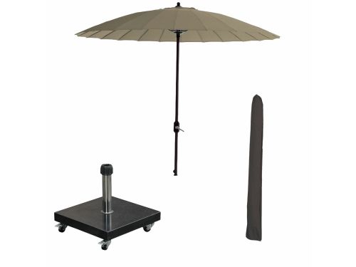 Garden Impressions Manilla stokparasol Ø250 cm - taupe incl 40