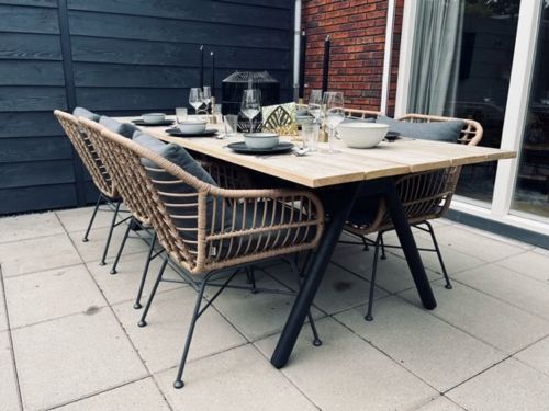 Garden Impressions Margriet natural/Nevada 240x100 cm. tuinset