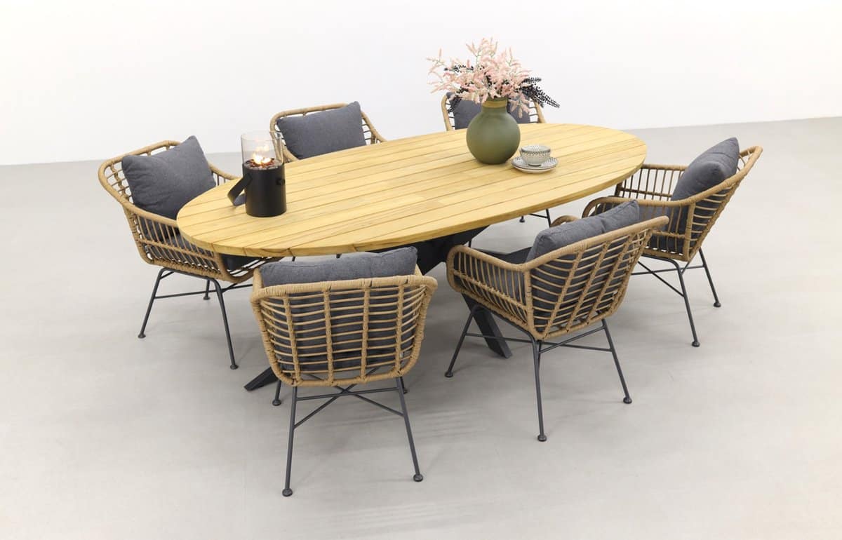 garden impressions margriet natural/taste prado ellips 240×115 cm. tuinset