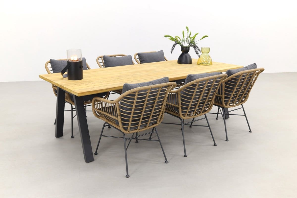 garden impressions margriet naturel/ambassador 240×100 cm. tuinset 7 delig