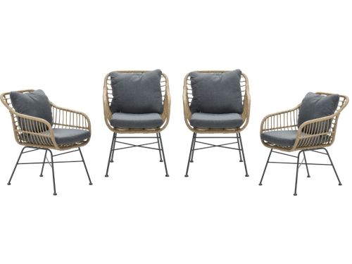 Garden Impressions Margriet tuinstoelen set van 4 natural