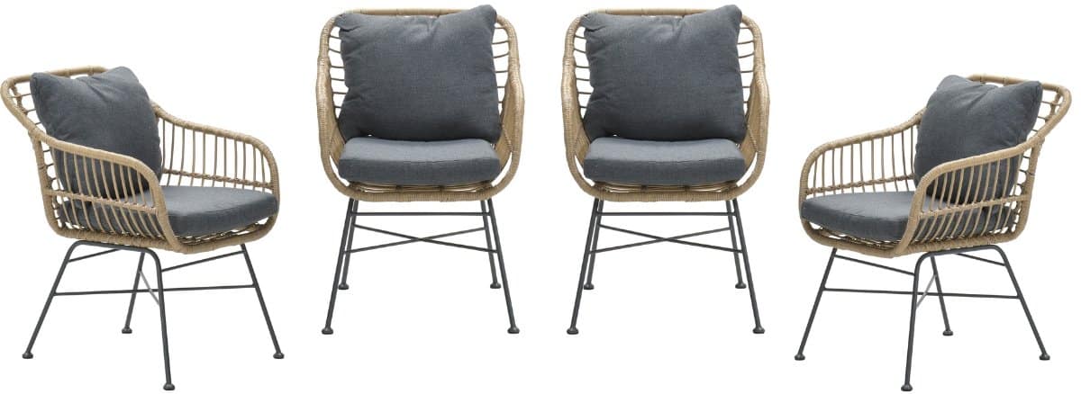 garden impressions margriet tuinstoelen set van 4 natural