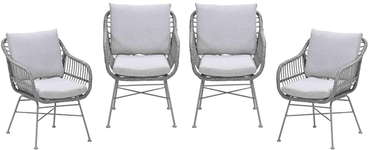 garden impressions margriet tuinstoelen set van 4 taupe