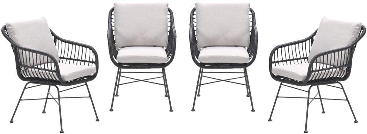 garden impressions margriet tuinstoelen set van 4 zwart