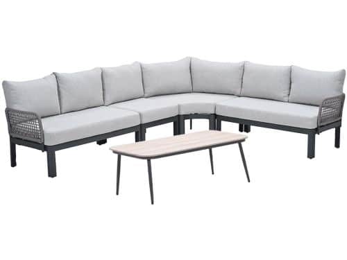 Garden Impressions Milan loungeset 5-delig - donker grijs