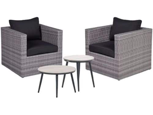 Garden Impressions Missoula balkonset - 4-delige wicker loungeset
