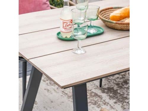 Garden Impressions Moon tuinset 7-delig donker grijs - Braga tuintafel