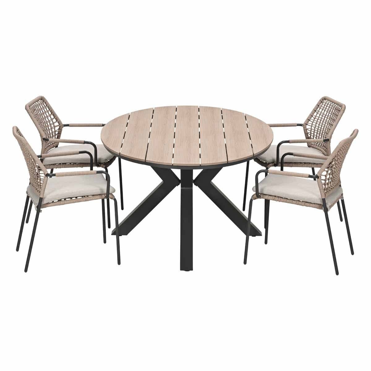 garden impressions natas tuinset sand 5 delig tulli tuintafel 180×115