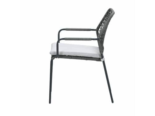 Garden Impressions Natas tuinstoel stapelbaar grijs - 2 stuks