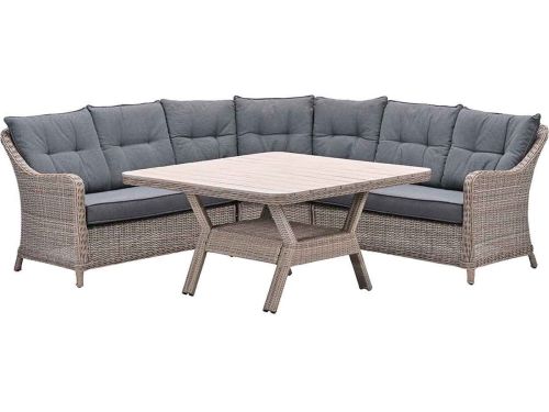 Garden Impressions Nova lounge dining set 4-delig - mystic grey