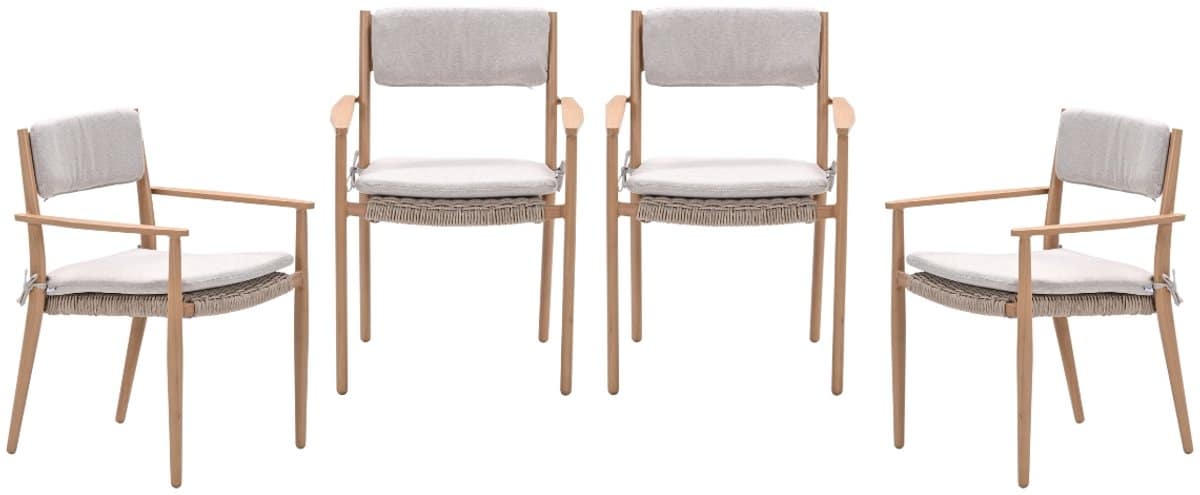 garden impressions parijs tuinstoelen set van 4 light teak