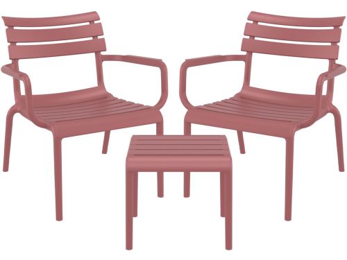 Garden Impressions Paris loungeset 3-delig - marsala