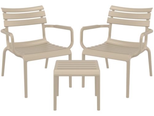 Garden Impressions Paris loungeset 3-delig - taupe