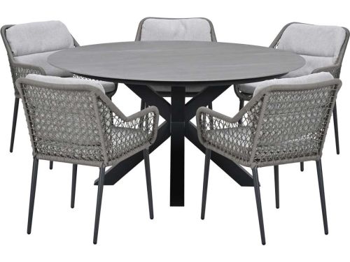 Garden Impressions Pemba tuinset 6-delig - Duuk tuintafel Ø150 cm