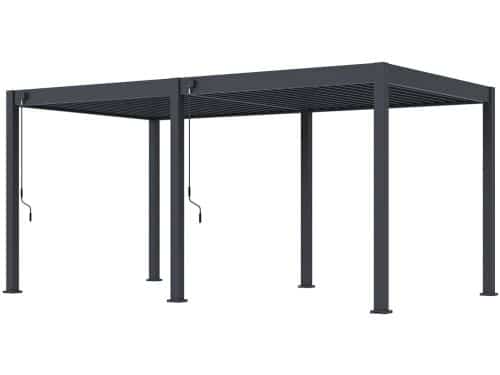 Garden Impressions Pergola bioclimatic tuinpaviljoen 300x530xH255 cm - antraciet