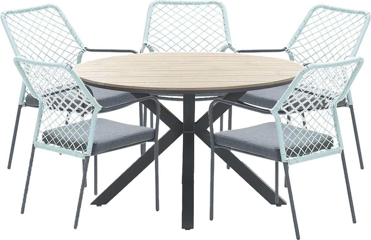 garden impressions ross tuinset 6 delig zacht groen tulli tuintafel