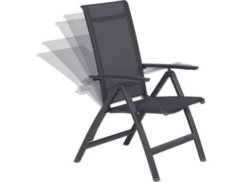 Garden Impressions Santana tuinstoel verstelbaar - donker grijs