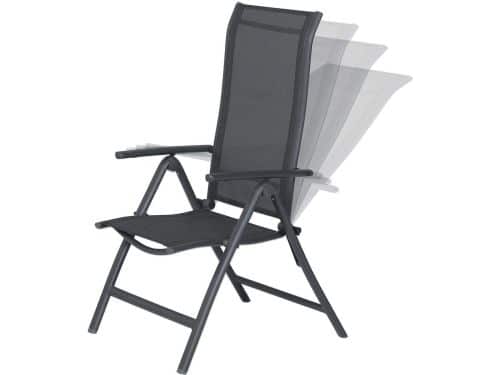 Garden Impressions Santos verstelbare tuinstoel - donker grijs