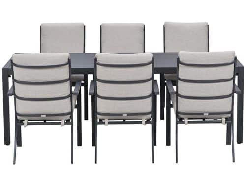 Garden Impressions Senja tuinset 7-delig sandstone - Kasper tuintafel 220x93