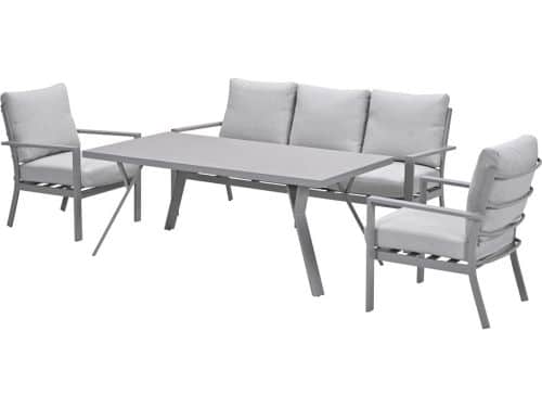 Garden Impressions Sergio lounge-dining sofa set - taupe - valley