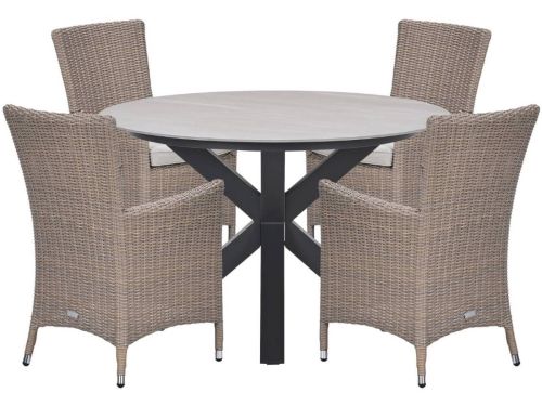 Garden Impressions Sharon tuinset 5-delig - Duuk tuintafel Ø120 cm