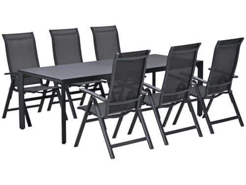 Garden Impressions Siena tuinset 7-delig verstelbaar - Kasper tuintafel 220x93