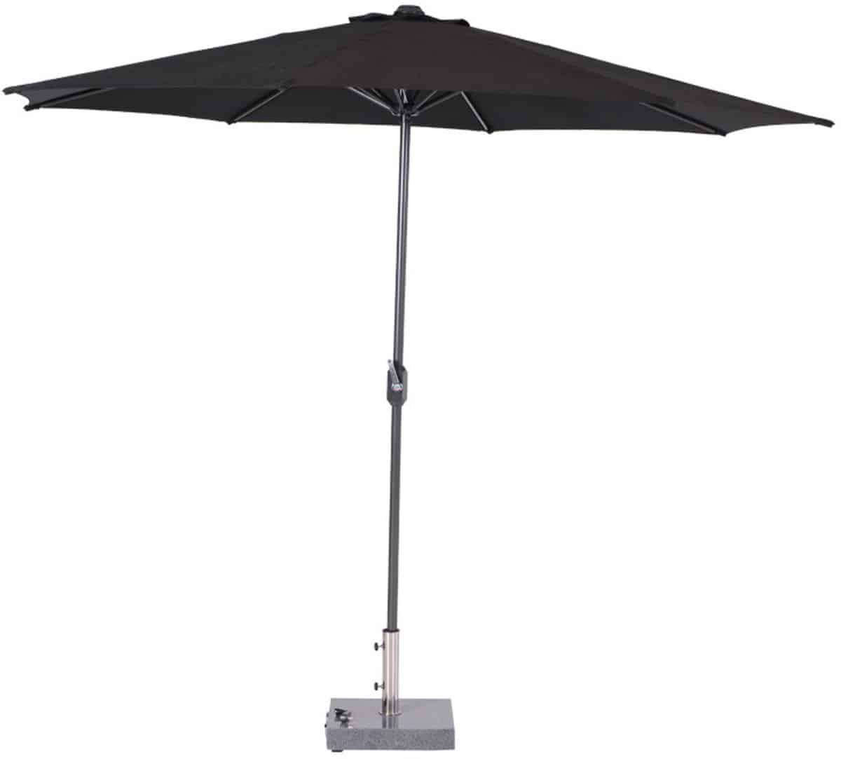 garden impressions stokparasol lotus Ø300 cm zwart