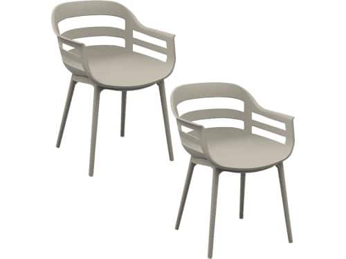 Garden Impressions Sunny tuinstoel zand - 2 stuks