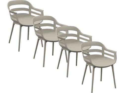 Garden Impressions Sunny tuinstoel zand - 4 stuks