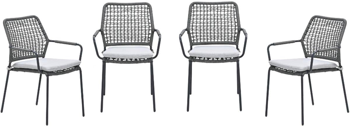 garden impressions swifty tuinstoelen set van 4 carbon black