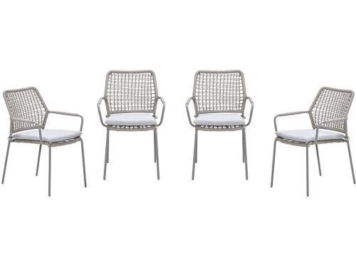 Garden Impressions Swifty tuinstoelen set van 4 - taupe /