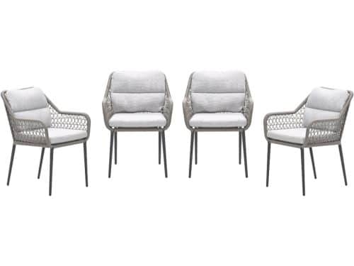 Garden Impressions Toledo tuinstoelen set van 4 taupe