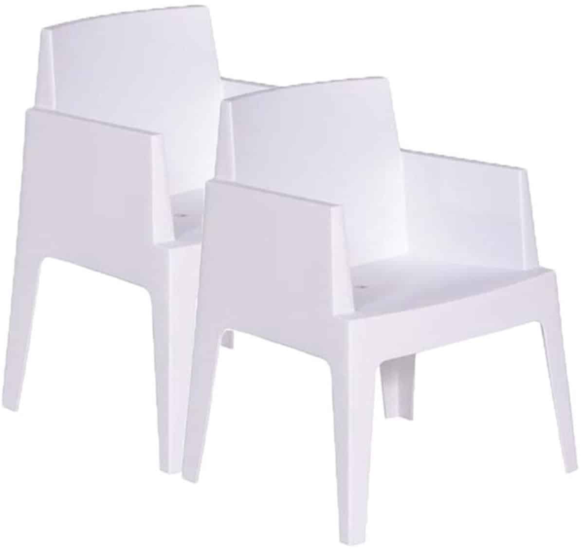 garden impressions tuinstoel box the original wit 2 stuks