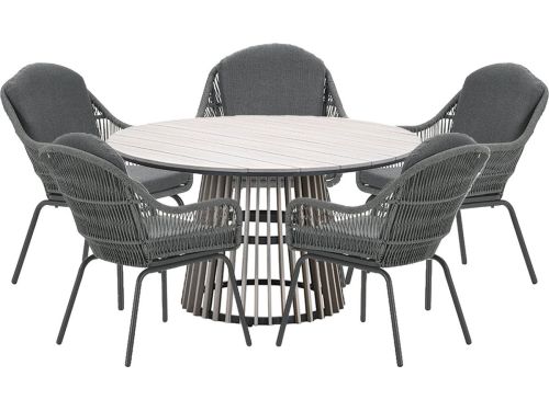 Garden Impressions Yima tuinset 6-delig - Annie tuintafel Ø148x72 cm