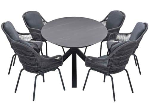 Garden Impressions Yima tuinset 7-delig - Scot tuintafel Napoli grey