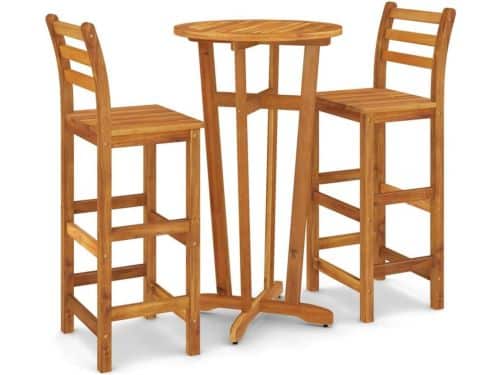 Garden set houten barset 3-delig massief acaciahout