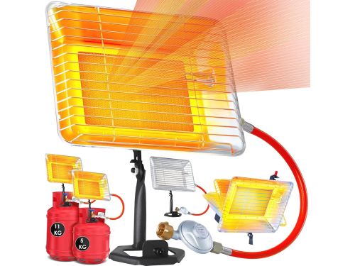 Gas heater voor buiten, warmtestraler met piëzo-ontsteking, voor 5