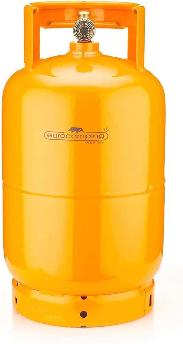 gasfles met kraan propane fles buiten koken