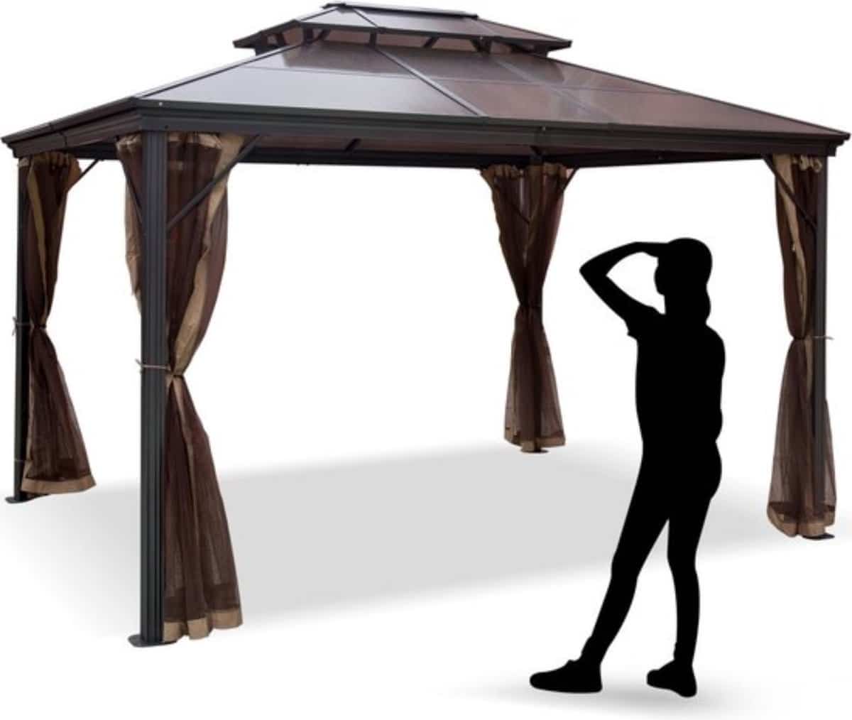 gazebo 3x3m aluminium frame polyester doek