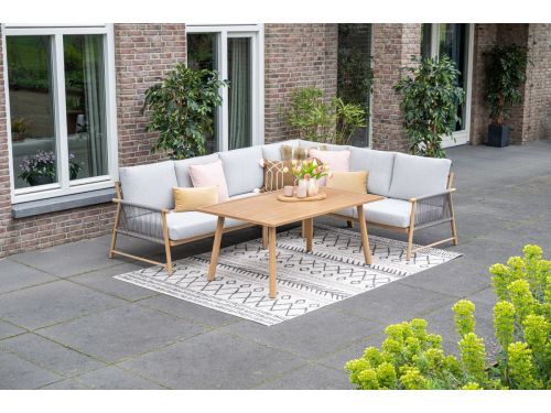 GI Bahama lounge-/diningset - Valley Sand/Teak look