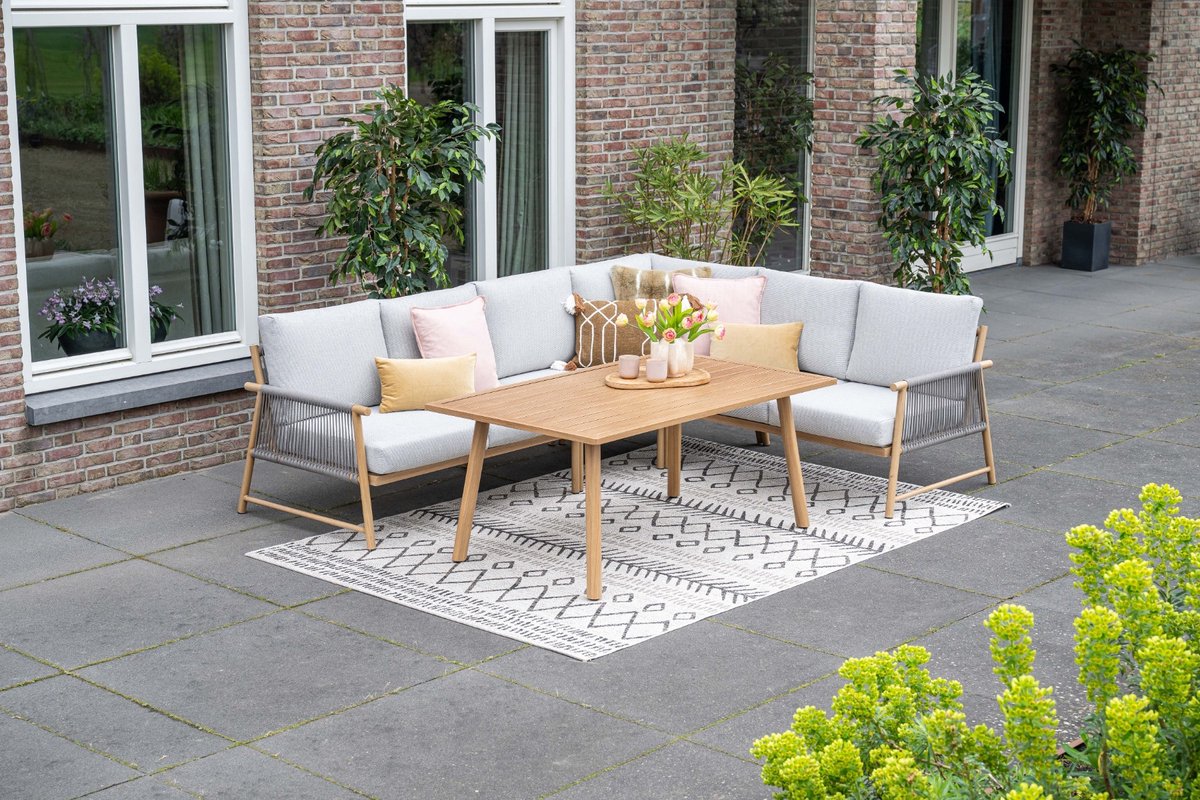 GI Bahama lounge-/diningset – Valley Sand/Teak look