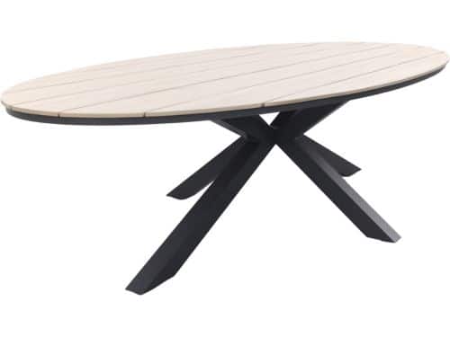 GI Edison ovale houtlook tuintafel 280x140 cm.
