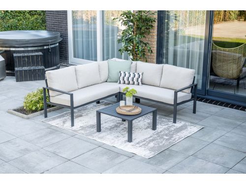 GI Springs aluminium loungeset - Carbon black