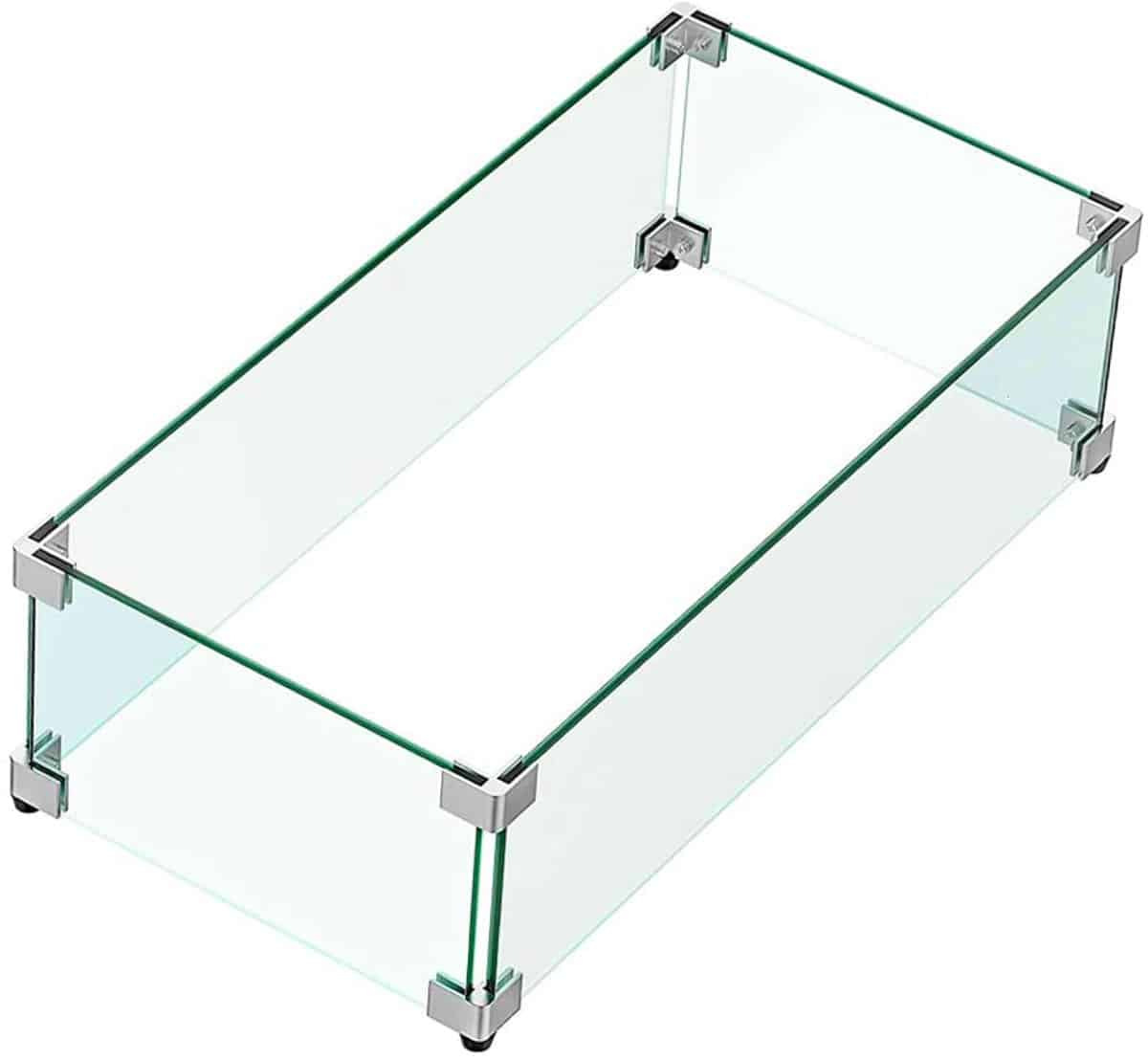 glazen windbescherming voor vuurschalen temperatuurbestendige vuurtafel scherm stevige