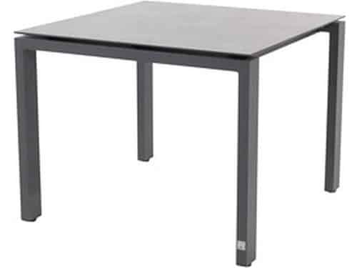 Goa dining tuintafel 95x95xH75 cm aluminium donkergrijs 4 Seasons Outdoor