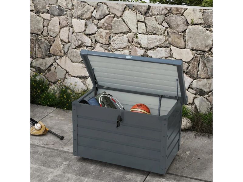 Goodivery - Tuinopbergbox - Buitenopslag - Wielen - Donkergrijs