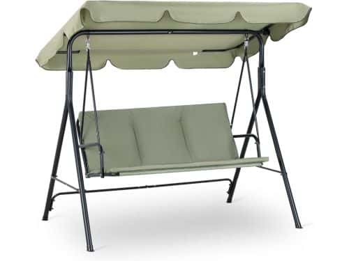 Goodivery ® Schommelbank tuinschommel ligstoel schommelbank 3-zits met zonnedak
