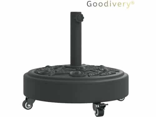 Goodivery® - Parasolvoet Op Wielen - Paraplubak Met Klemknop