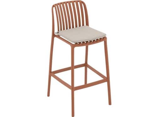 Goossens Barstoel Lygeke - Kunststof - oranje - 50 x